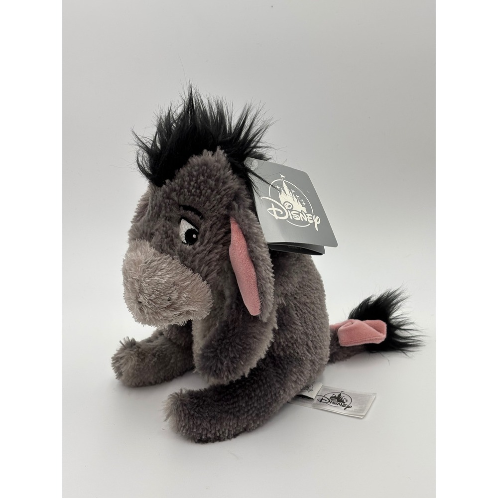 Disney Parks Winnie the Pooh Eeyore Plush 9 Inch Bean Bag Detachable Tail NWT